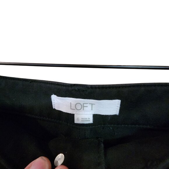 Loft Womens Tummy Control panel Black Bootcut Pants Size 6 Stretch Cotton Blend - Picture 3 of 4